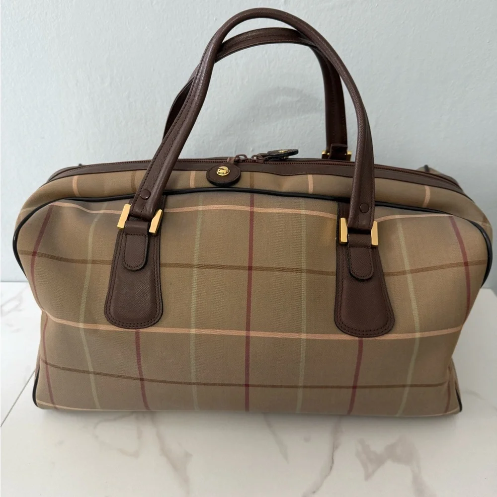 PRE OWNED Burberry Nova Check Boston Bag 50cm - Picture 2 of 7